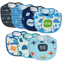 Baby Bandana Dribble Bibs Drool Bibs, 7pcs Infant Bibs Baby Teething Bibs Soft and Absorbent, Baby Bandana Bib Set for Baby Boys and Girls Unisex Bibs