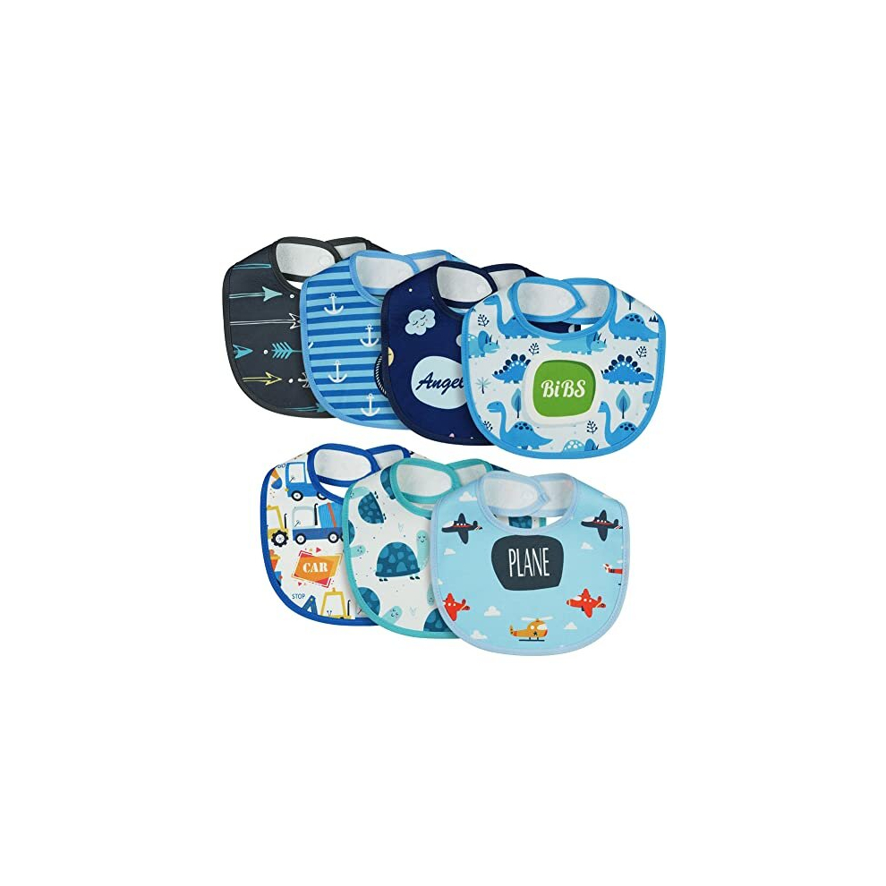 Baby Bandana Dribble Bibs Drool Bibs, 7pcs Infant Bibs Baby Teething Bibs Soft and Absorbent, Baby Bandana Bib Set for Baby Boys and Girls Unisex Bibs