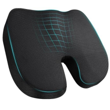 Cushion for Office Chair Memory Foam Coccyx Pain Relief Cushion Pillow for Back Support Non-Slip Seat Pad for Office Desk, for Car, Travel and