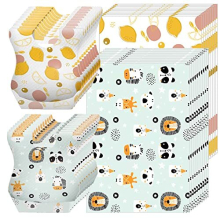 40 pcs Disposable Bibs and Placemats for Baby, Leak Proof Travel Feeding Bibs and Place Mats for Infants Toddlers for Traveling and Outdoor Use