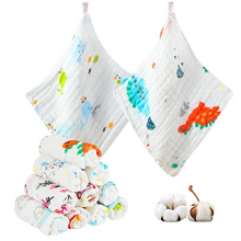 Muslin Squares Baby Washcloths Muslin Burp Cloths for Baby 6 Layers 100% Cotton Koo-dib Baby Soft Face Towels And Wash Cloth Muslin Washcloth Cloths