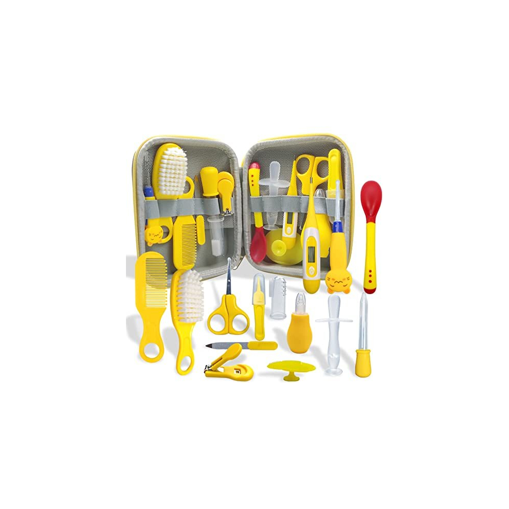 Baby Grooming Kit Newborn, 14Pcs Baby Essentials Portable Baby Healthcare Kit With Storage Case Baby Care Kit Nursery Baby Nail Kit For Mknzome