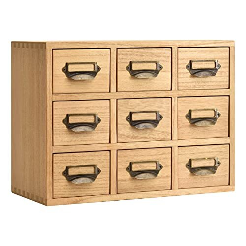 Wood Storage Drawer Units Desktop Organiser Chest of Drawers Card