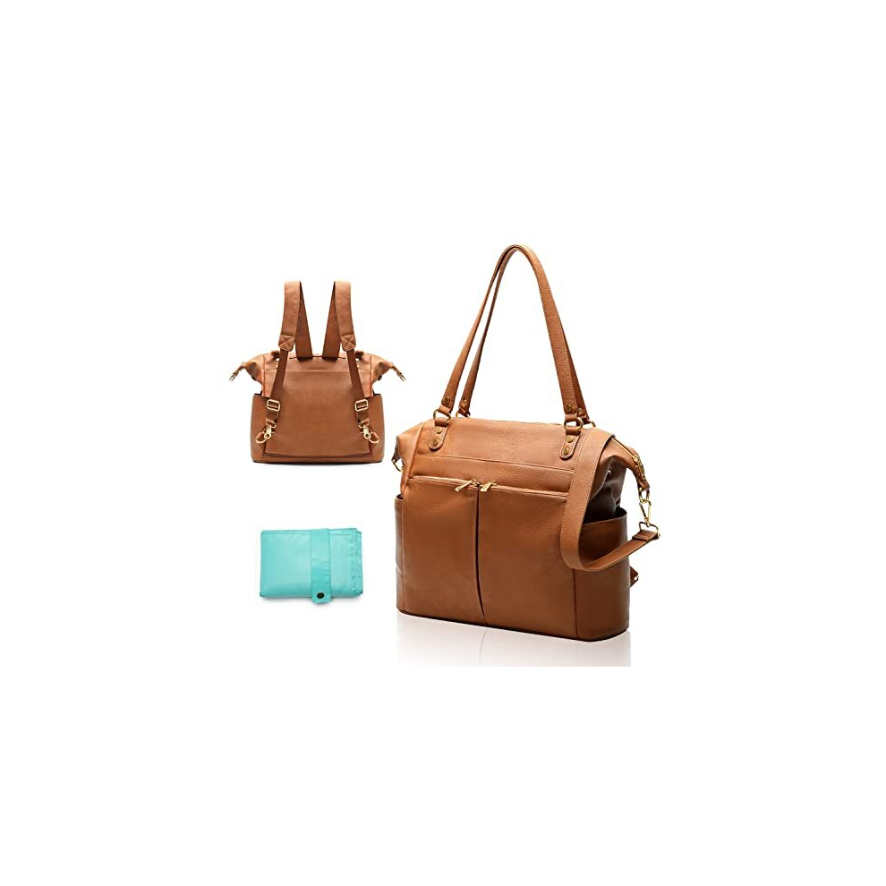 Baby Changing Bags Baby Changing Bag Backpack Multi-Functional Leather Nappy Bag With Shoulder Strap And Changing Mat For Mom & Dad Large Capcity Miss Fong