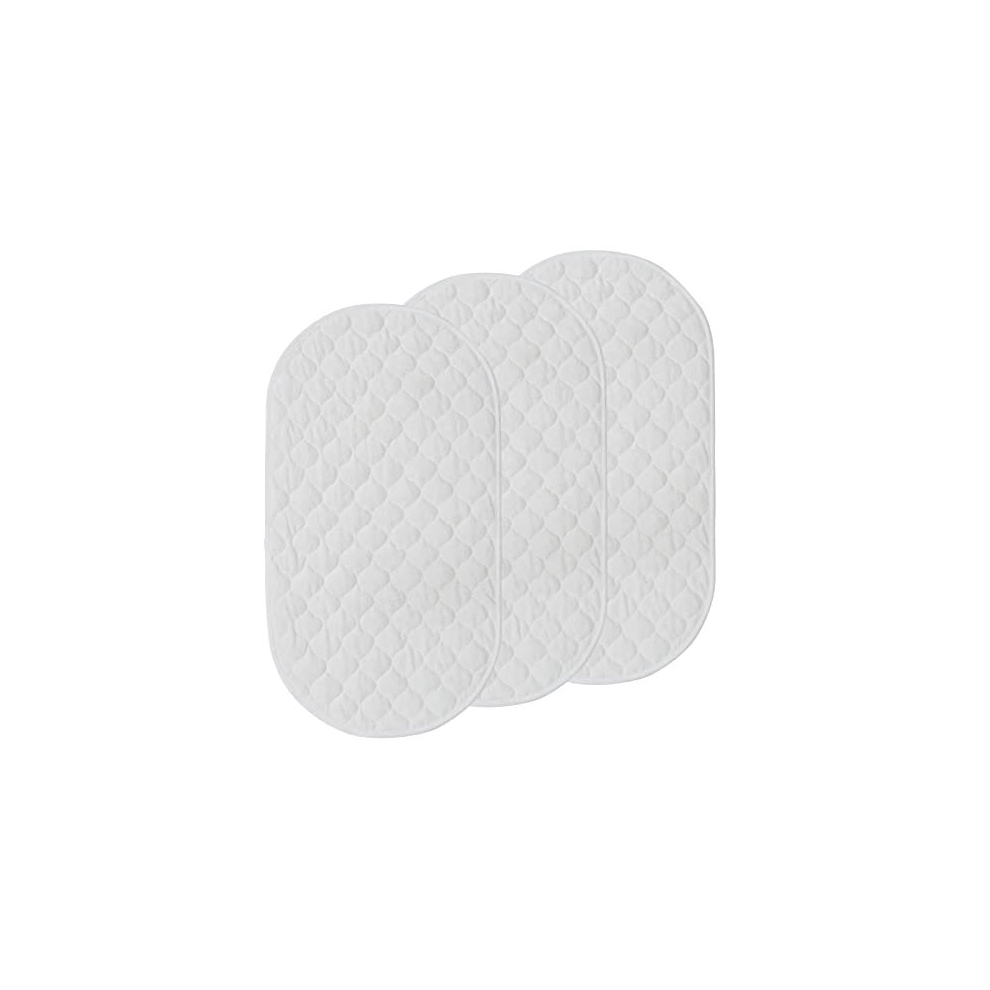 3pcs Changing Mat Liners Quilted,Super Soft Bamboo Cotton Diaper Changing Pad Liners Waterproof Washable Reusable Liner Bed Pads for Home Travel