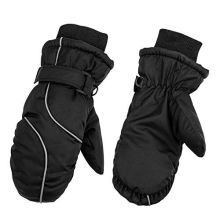 Kids Ski Gloves Waterproof Thermal Winter Snow Snowboard Mittens Warm Dinosaur Pattern Fleece Lined Gloves for Skiing Snowboarding Toddler Girls Boys