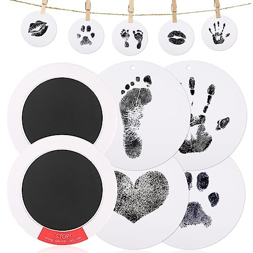 2 Pack Ink Pads for Baby Hand and Footprint,Inkless Baby Handprint and ...