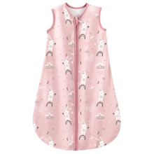 Baby Sleeping Bag 0.5 TOG 100% Cotton Soft Newborn Sleepsack Unisex Baby Wearable Blanket for Boys and Girls 6-12 Months - Pink