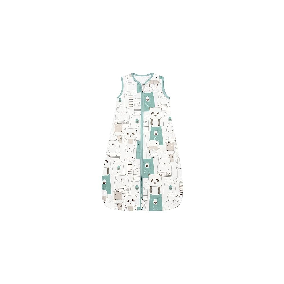 Baby Sleep Bag Baby Wearable Blanket 100% Cotton Sleeveless Sleeping Sack 0.5 Tog Breathable Toddler Sleeping Bag For 6-12 Months With Double Zipper Zigjoy