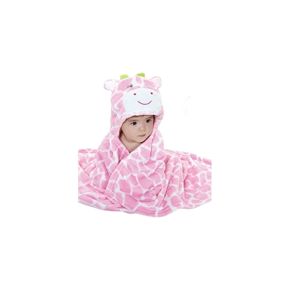 Baby Hooded Blanket Swaddle Wrap Newborn Infant Toddler Cute Soft Plush Bath Shower Towel Gneliwm