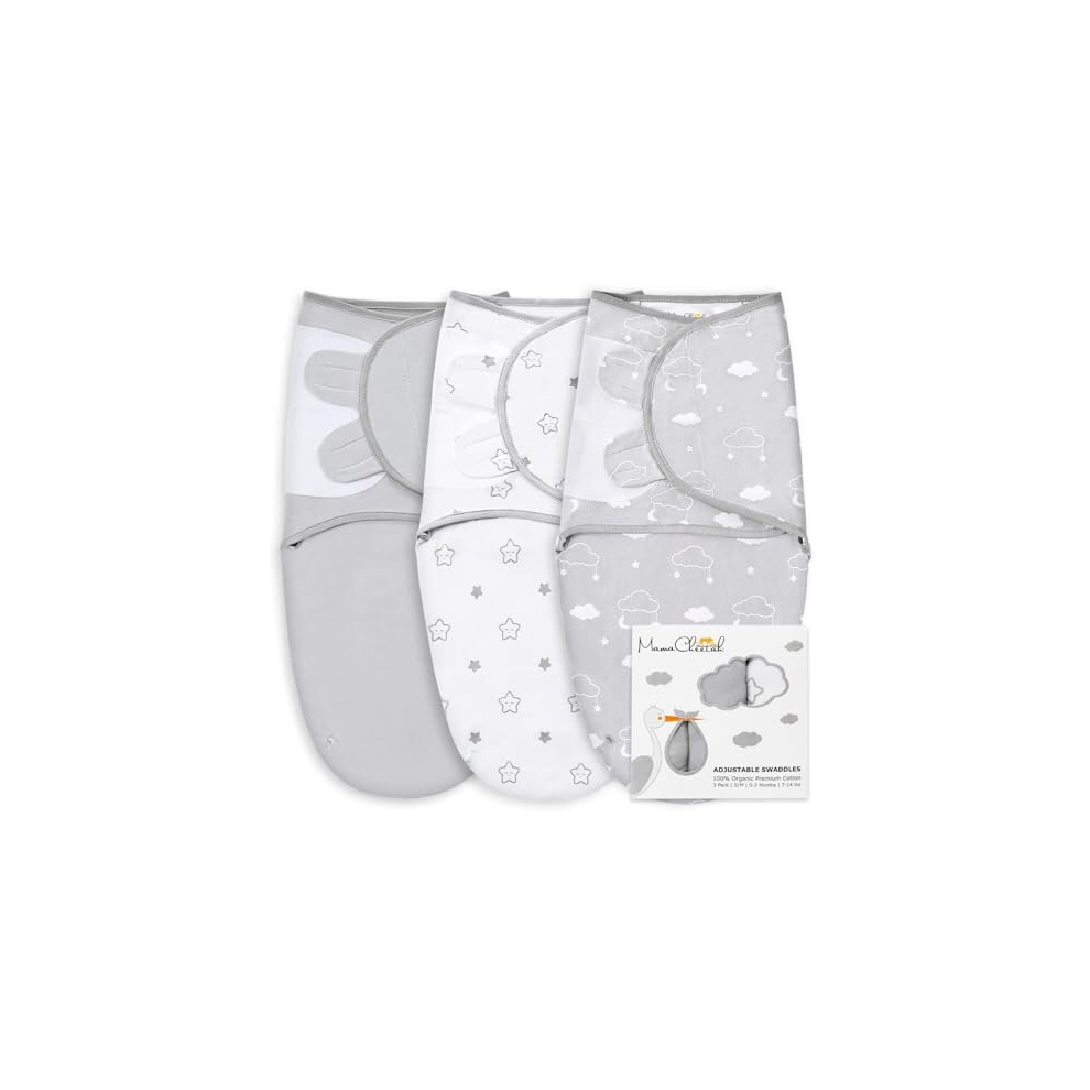Baby Swaddle Sack, Organic Swaddle Blanket, Newborn Swaddle Sleep Sacks, Adjustable Swaddle Wrap, Easy Swaddles For Boy Girl 0-3 Month, Baby Mama Cheetah