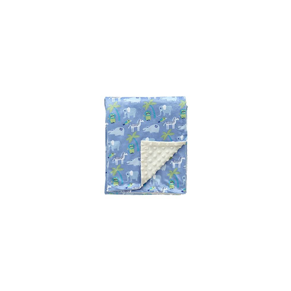 Baby Blanket For Boys Soft Plush Receiving Gift For Newborns Toddlers Swaddling(Cute Printed + Dot Backing Crevent