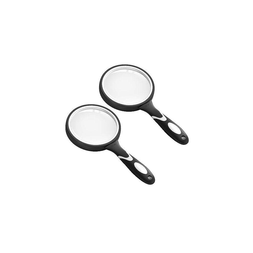 Faumsut Large 10X Magnifying Glasses For Reading, Handheld Magnifying Glass For Bobbies Applied To Science Books Insects Hobby Observation Premium Soft Hand