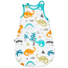 2.5 Tog Sleeping Bag, Baby Swaddle Sleeping Bag 100% Cotton, Newborn Sleeping Bag, Baby Swaddle Bag 0-6 month, 66cm, Dinosaur, S
