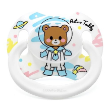 Bigshield Generation-II Adult Sized Pacifier Astro Babies White Teddy Pattern