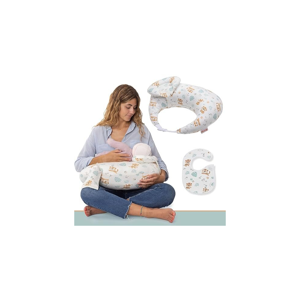 Nursing Pillow- Breast Feeding Pillow Baby- Ergonomic And Adjustable Breastfeeding Pillows-Additional Anti-Reflux Cushion To Elevate The Baby Ruguies