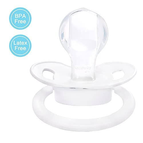 Bigshield Generation-II Adult Sized Pacifier Astro Babies White Teddy Pattern 2