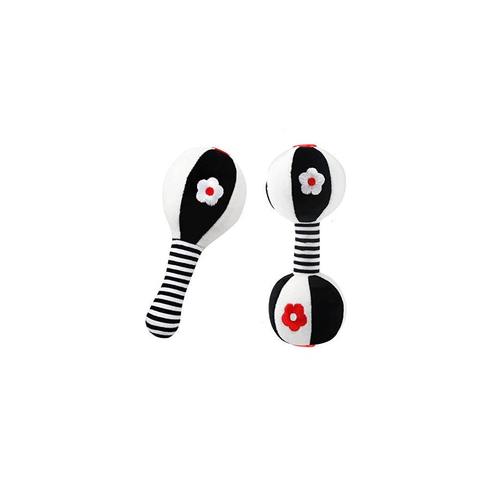 Photos - Other Toys Baby Rattle Toys, Black and White Baby Rattle, High Contrast Sensory Newborn Toys, Soft Rattle Toys Gift for 0 3 6 9 12 Mont