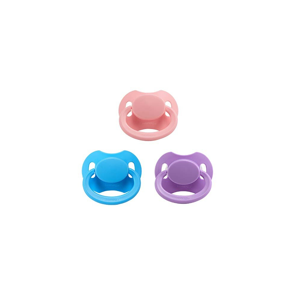 Littleforbig Generation-Ii Pacifier 3 Paci Pack-Pink/Blue/Lavender
