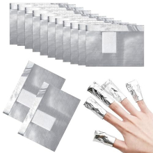 200 Pcs Foil Nail Wraps, Nail Foils for Gel Nails, Nail Wraps, with Pre-attached Lint-Free Cotton Pads, Acetone Gel Polish Remover, for Fast & Gentle