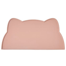 Cat Food Mat, Silicone Pet Feeding Mat Non Slip Dog Bowl Mat Waterproof Tray Cushion (Tea Rose)
