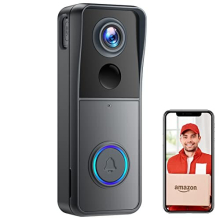 Wireless WiFi Video Doorbell Camera, 1080P HD Smart Video Door bell with Camera Battery Operated PIR Motion Detection Night Vision 2-Way Audio Support