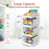 Stackable Storage Baskets, 4 Tier Plastic Storage Trolley Unit Rack Shelf for Wardrobe, Kitchen, Cupboard Storage Organiser, White, 35 x 30 x 72 cm 3
