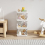 Stackable Storage Baskets, 4 Tier Plastic Storage Trolley Unit Rack Shelf for Wardrobe, Kitchen, Cupboard Storage Organiser, White, 35 x 30 x 72 cm 8