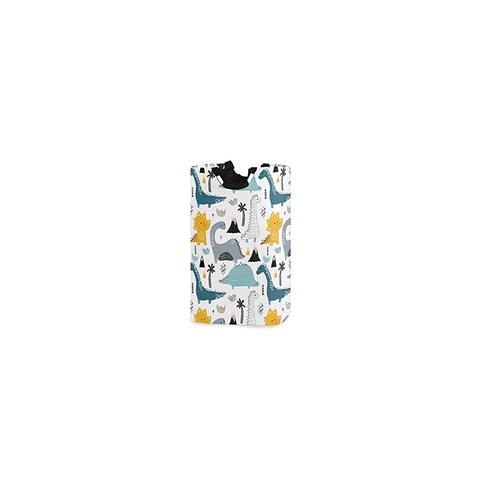 Large Collapsible Laundry Baskets with Handles, Cartoon Animals Cute Dinosaur Washing Baskets Laundry Hamper for Bedrooms