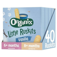 Vanilla Organic Little Ruskits 6+ Months 60 g (Pack of 4)