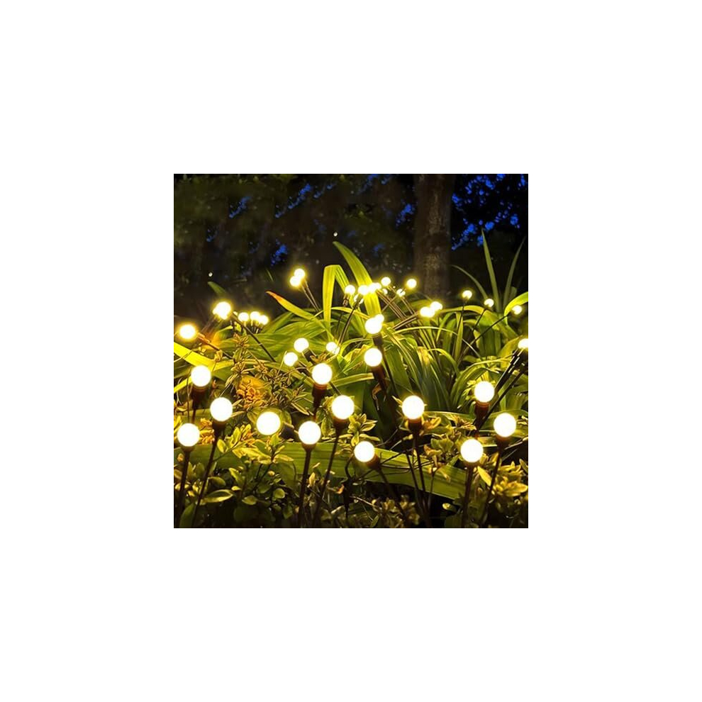 Solar Lights Outdoor Garden,IP65 Waterproof Solar Firefly Lights,Solar Garden Lights for Pathway,Garden landcsape Ornaments,Super Bright Warm White