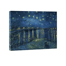 Starry Night Over The Rhone by Van Gogh Classic Oil Paintings Reproduction Modern Seascape Giclee Canvas Prints Artwork on Canvas Wall Art Ready to