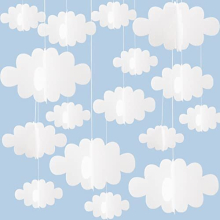 16 Pcs 3D Cloud Decorations Hanging Clouds for Ceiling Artificial Clouds Props Fake Cloud Ornaments Wall Decor Clouds Imitation Decorations Baby