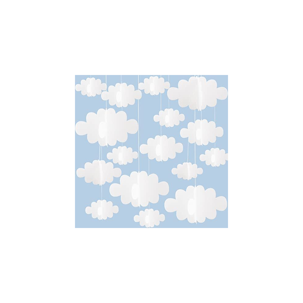 16 Pcs 3D Cloud Decorations Hanging Clouds For Ceiling Artificial Clouds Props Fake Cloud Ornaments Wall Decor Clouds Imitation Decorations Baby Canipha