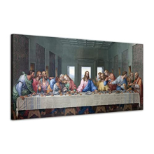 The Last Supper Canvas Wall Art Leonardo da Vinci Famous Oil Paintings Reproduction Classic Jesus Framed Artwork Modern Home Prints Decor for Kitchen