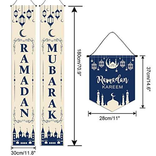 Ramadan Mubarak Banner Ramadan Decorations for Home, Ramadan Mubarak ...