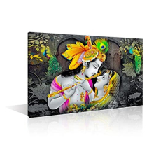 1 Panel Wall Art Radha Krishna Canvas Paintings Office Decor Hindu God Wall Decor for Bedroom Ganesha Canvas Paintings Wall Decor Living Room Posters