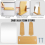 360-Degree Rotating Wooden Table Vanity Mirror, 22 x 23.5 cm Rectangular Makeup/Shaving Mirror with Stand 6