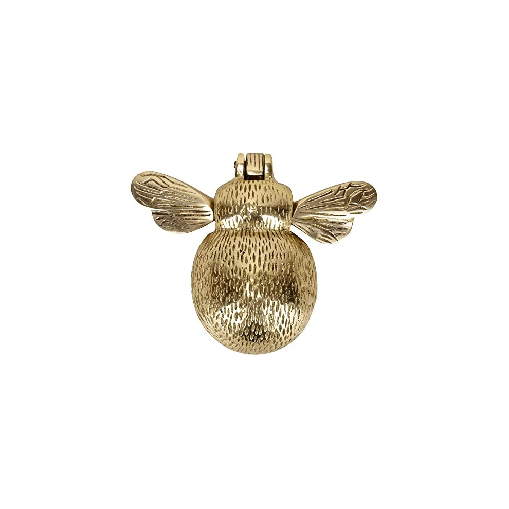 Front Door Knocker - Solid Brass Bumble Bee - Polished Finish - Uk Company 5014286078924