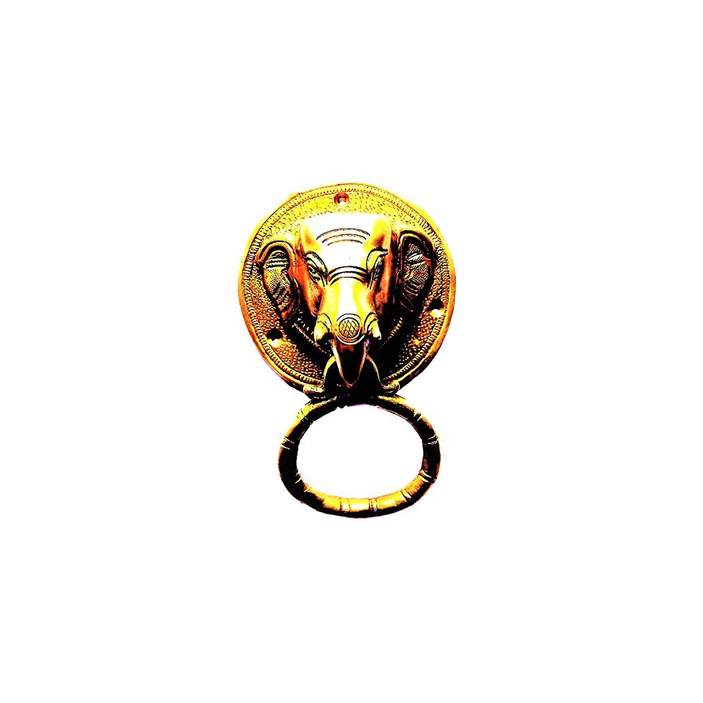 Brass Metal Door Knocker: Antique Design Elephant Head Gate Handle (11019) 5014286079648