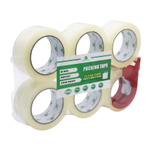 Extra Quiet No Noise Silent Clear Packing Tape,Heavy Duty Packaging Tape for Moving, Packaging, Shipping, Office and Storage,6 Rolls 60mic x48mm