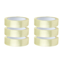 6 Pack Transparent Tape 24mm x 66m – Clear Sellotape for Parcels, Gifts, Office & School, High Clarity, Strong Acrylic Adhesive, Dispenser Ready