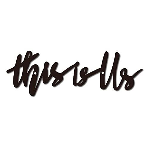 This is Us Metal Sign Wall Art Decor Rustic Letter Sign Black Hanging