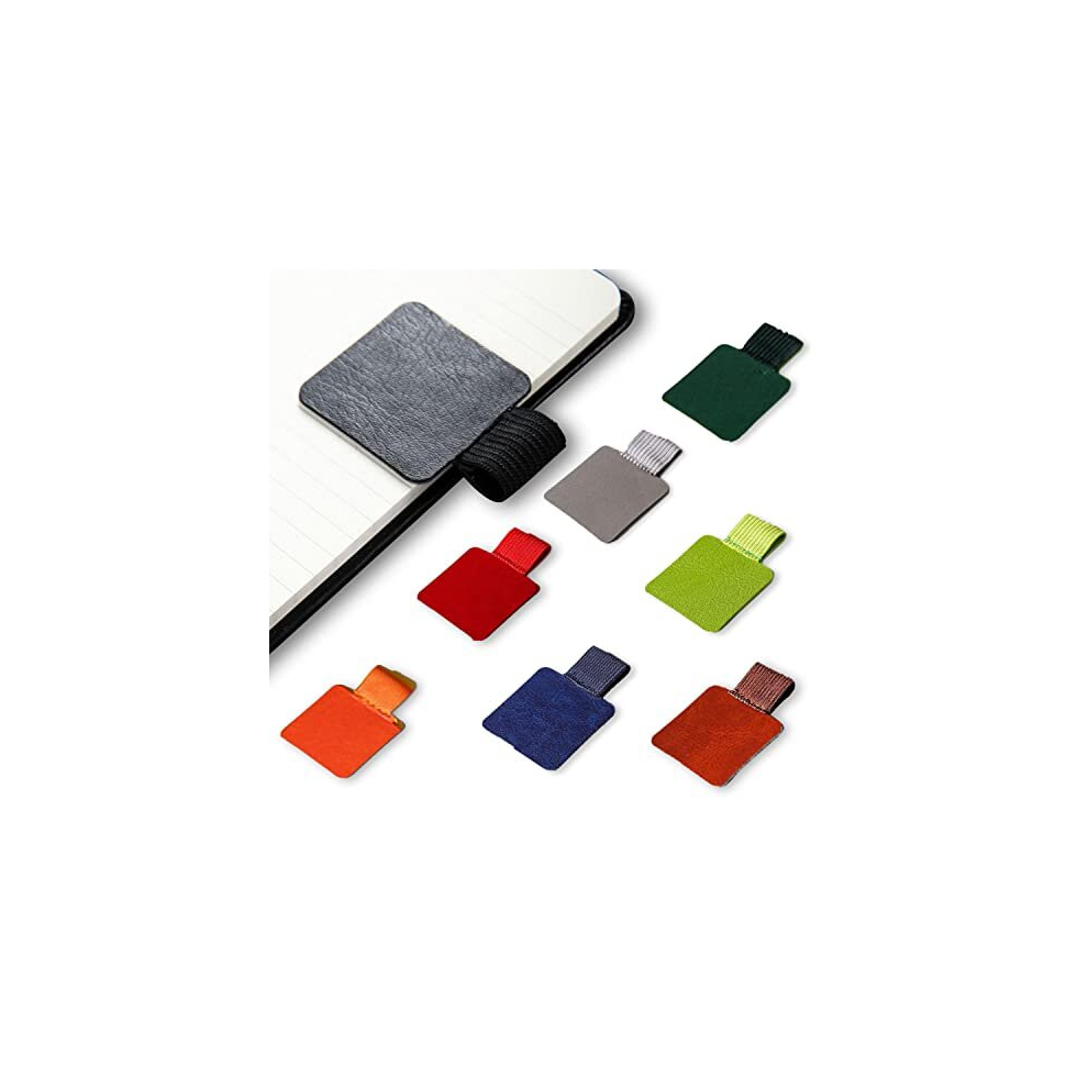 Viksaun 8 Pack Pen Loop, Self-Adhesive Pen Holder, Notebook Pen Holder Self-Adhesive Pen Ring, Mixed Color Pen Loops Elastic Pen Holder Rectangular For
