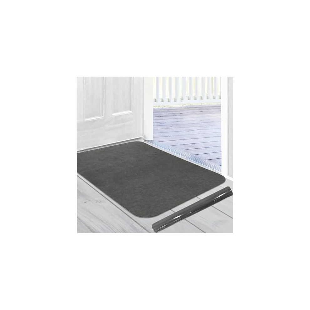 Jlyjlyfu Durable Indoor Door Mat, 2.6Mm Super Thin Door Mat Indoor Washable Door Mats Non Slip Inside Door Mat Dirt Trapper Indoor Doormat Low Profile Entrance