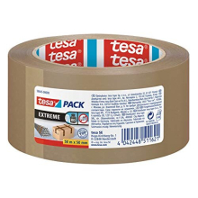 tesa Pack Extreme Premium Parcel Tape, Super Sticky and Tear Resistant, Ideal for Packing and Bundling Heavy Parcels and Objects