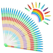 Swop Point Crayons, 30PCS Colouring Pencils Rainbow Point Crayons, 11 x Stacking Crayons Pencil Crayons For Kids, Colouring Pencils Set Painting