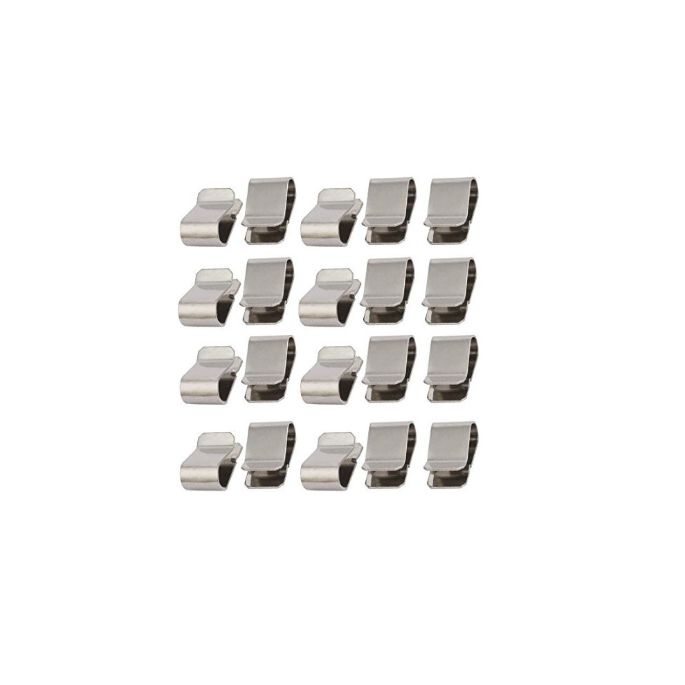 20Pcs Stainless Steel Spring U Clip Silver Tone 21.4Mm X 12Mm 5014286092692