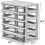 5 Drawer Desktop Storage Bin Unit, Mini Clear Plastic Desktop Unit Organizer, White Frame with Clear Drawers, Small Drawer Storage Container Case Box 2