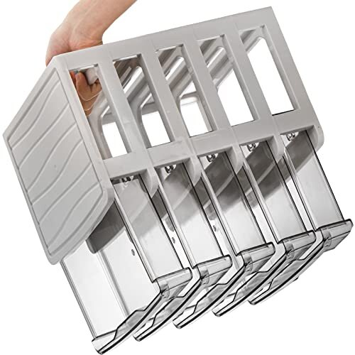 5 Drawer Desktop Storage Bin Unit, Mini Clear Plastic Desktop Unit Organizer, White Frame with Clear Drawers, Small Drawer Storage Container Case Box 2